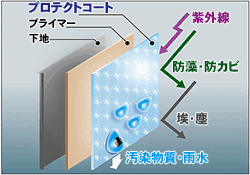 水性特殊変性シリコン樹脂塗料 フローン プトテクトコート【上塗り塗料